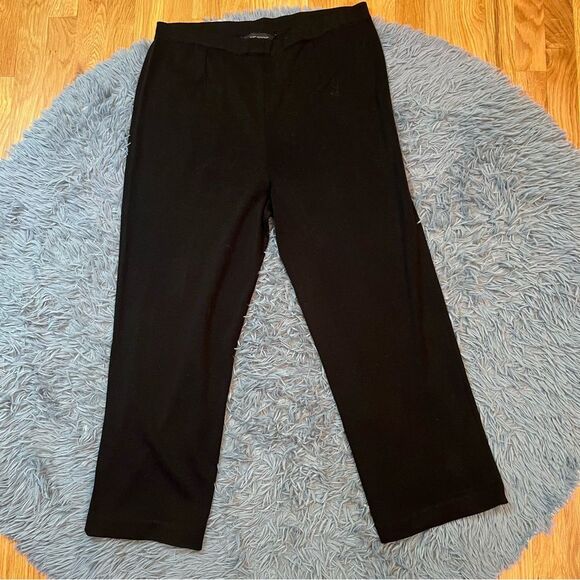 Ming Wang Black Slinky Cropped Pants Size XL - Picture 1 of 5